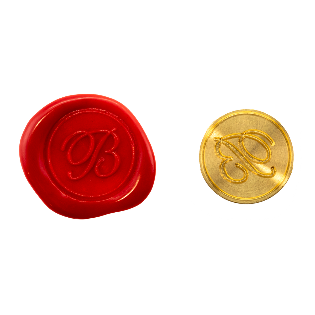 Jacques Herbin Brass Wax Seal Symbol Scripted Old Style Alphabet