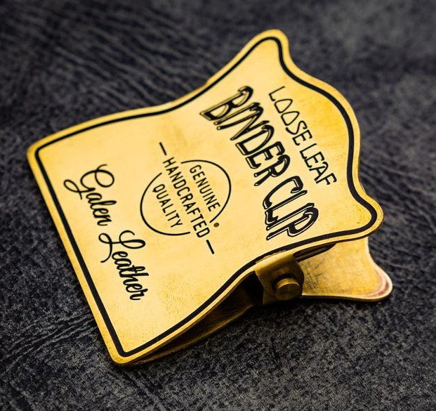 Galen Leather Co. Brass Binder Clip