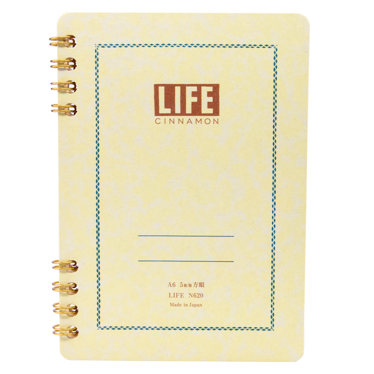 Life Stationery Cinnamon Note A6 Side Ring-Bound Notebook