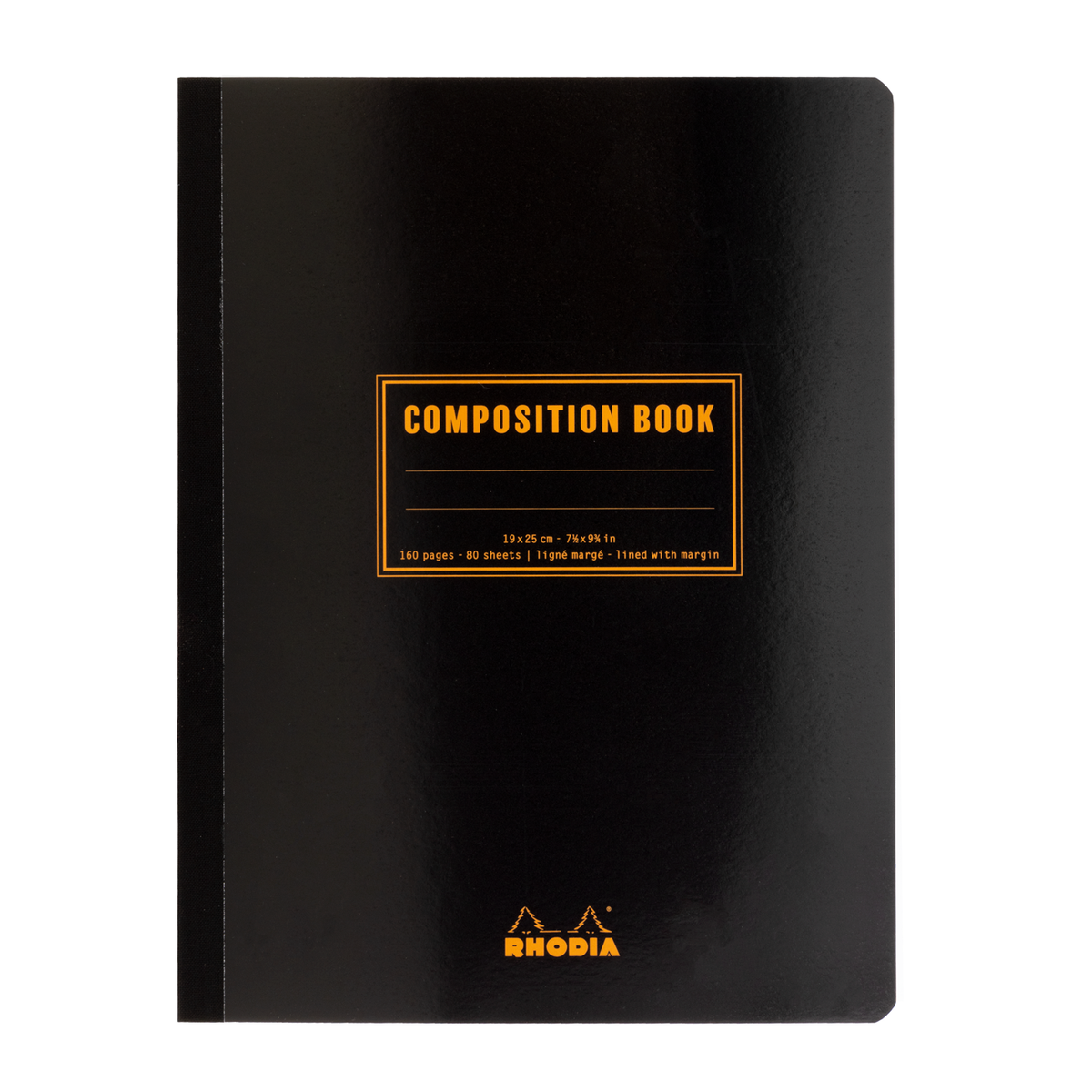 190 x 250mm (7.5 x 9.75in) 80 sheets 160 pages 80g Line spacing 7mm Lines paper with Margin, college ruled Paper color Ivory Fountain pen friendly  Super smooth, acid-free, pH neutral Canvas-back thread bound  Lined with Margin, college ruled  Classic composition book cover