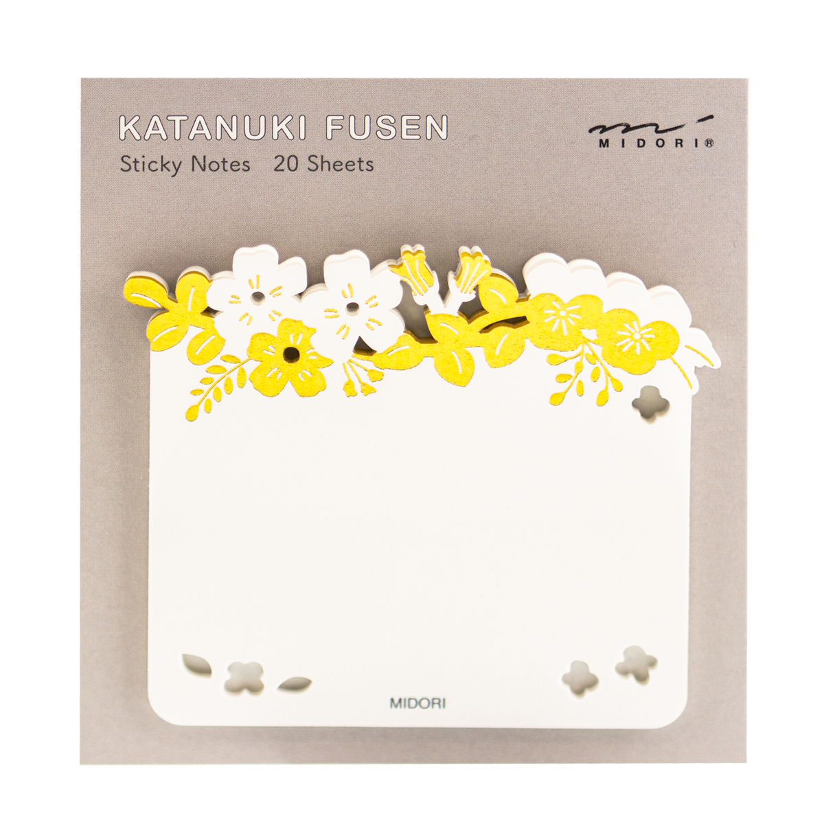 Midori Sticky Note Die-Cuttting - Foil Stamping- Flowers