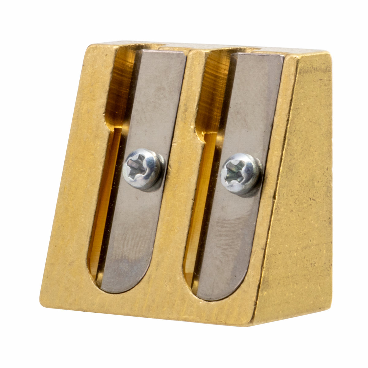 DUX Brass Wedge Double Pencil Sharpener