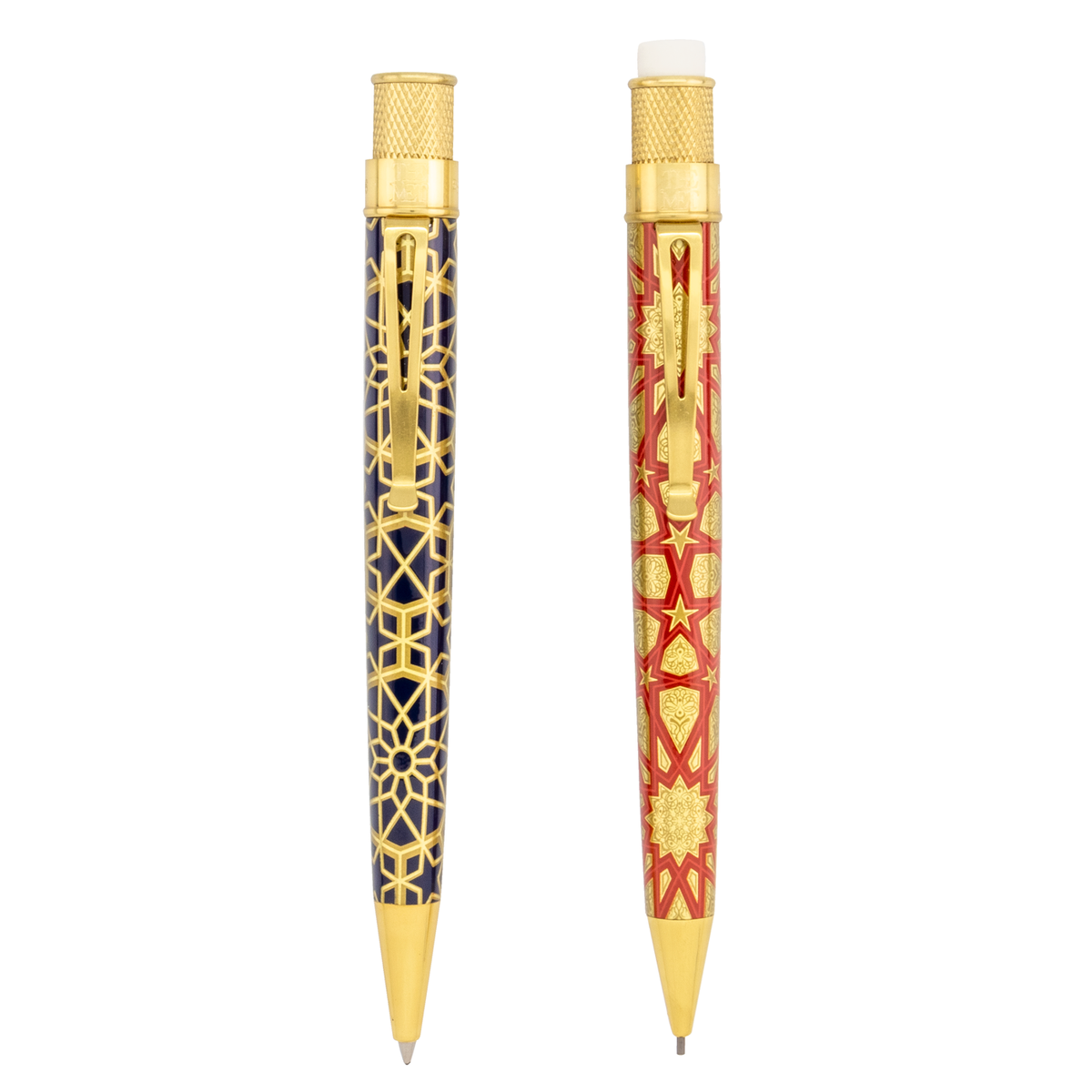 Retro 1951 " The MET " Geometric " Tornado - Rollerball and pencil set