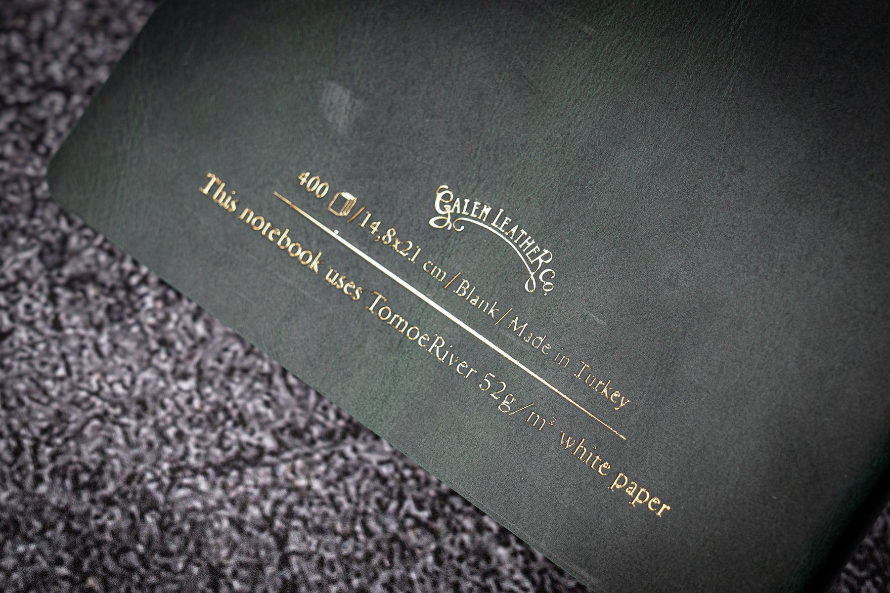 Galen Leather Co. Leather Notebook - Tomoe River Paper - A5 Crazy Horse Green