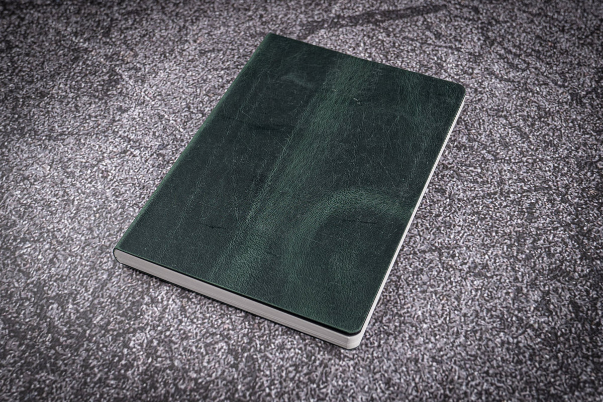Galen Leather Co. Leather Notebook - Tomoe River Paper - A5 Crazy Horse Green