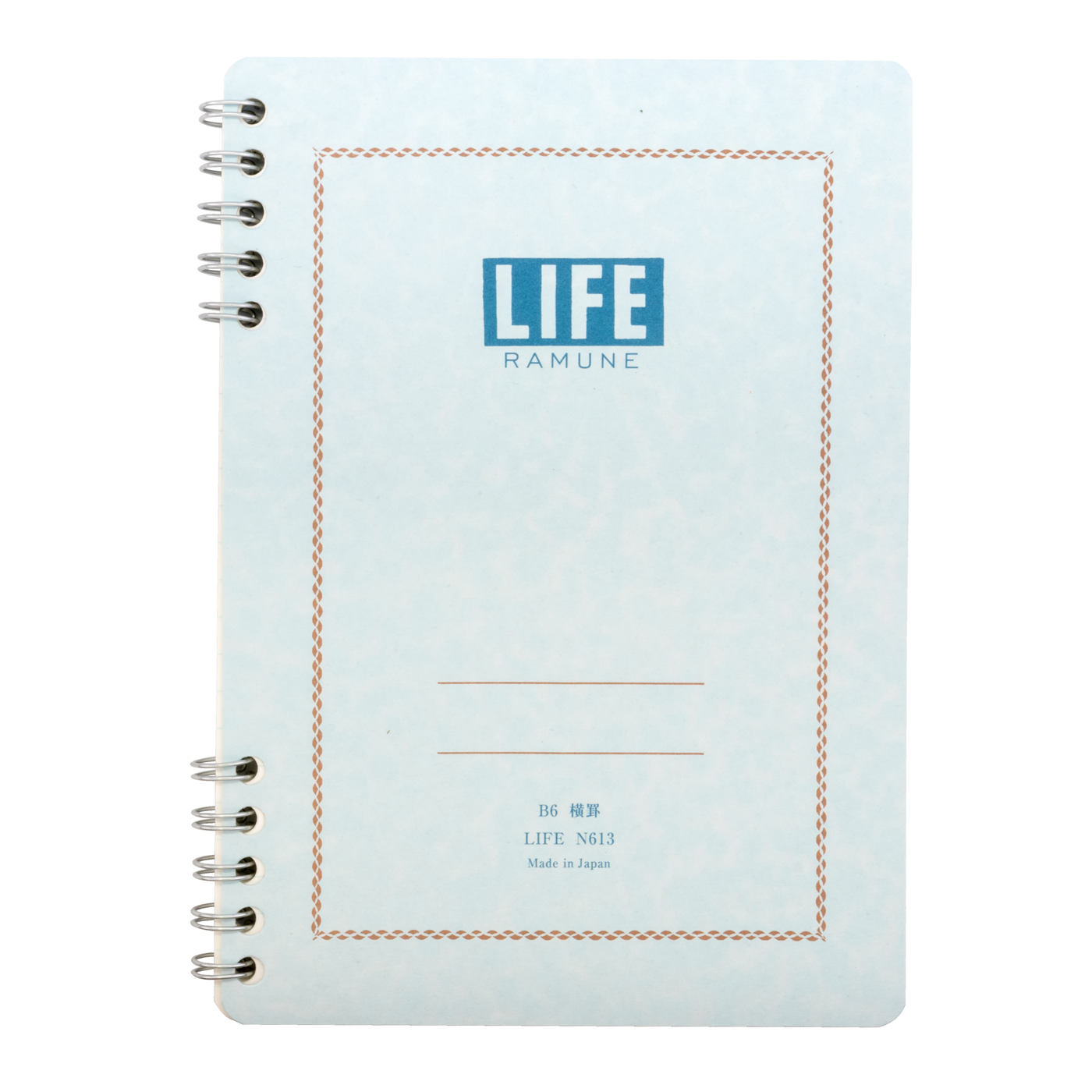 B6 Size 5" x 7" 32 Sheets (64 Pages) Ruled (7mm) Cream Colored Acid-Free Paper Paper Weight: 84.9 GSM Made in Japan