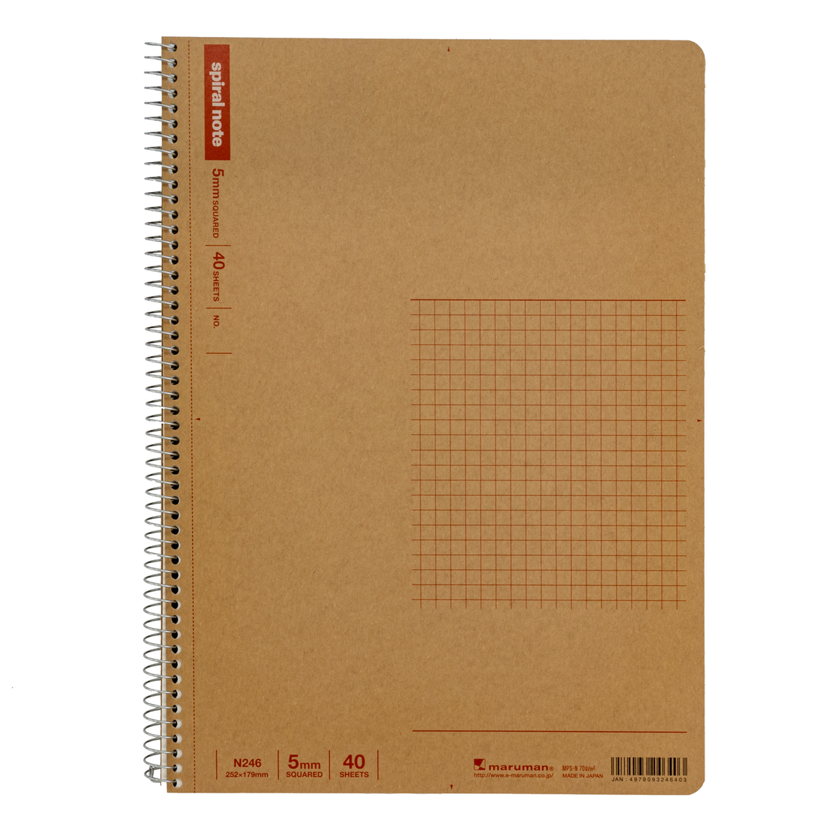 Maruman Spiral Notebook Basic B5 Grid 5mm