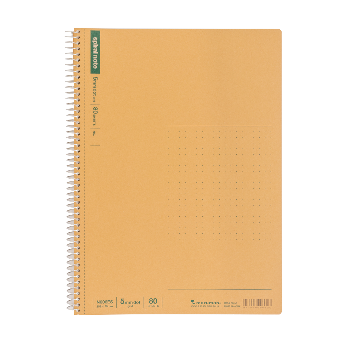 Maruman Spiral Notebook Basic B5 Dot-Grid 5.0mm