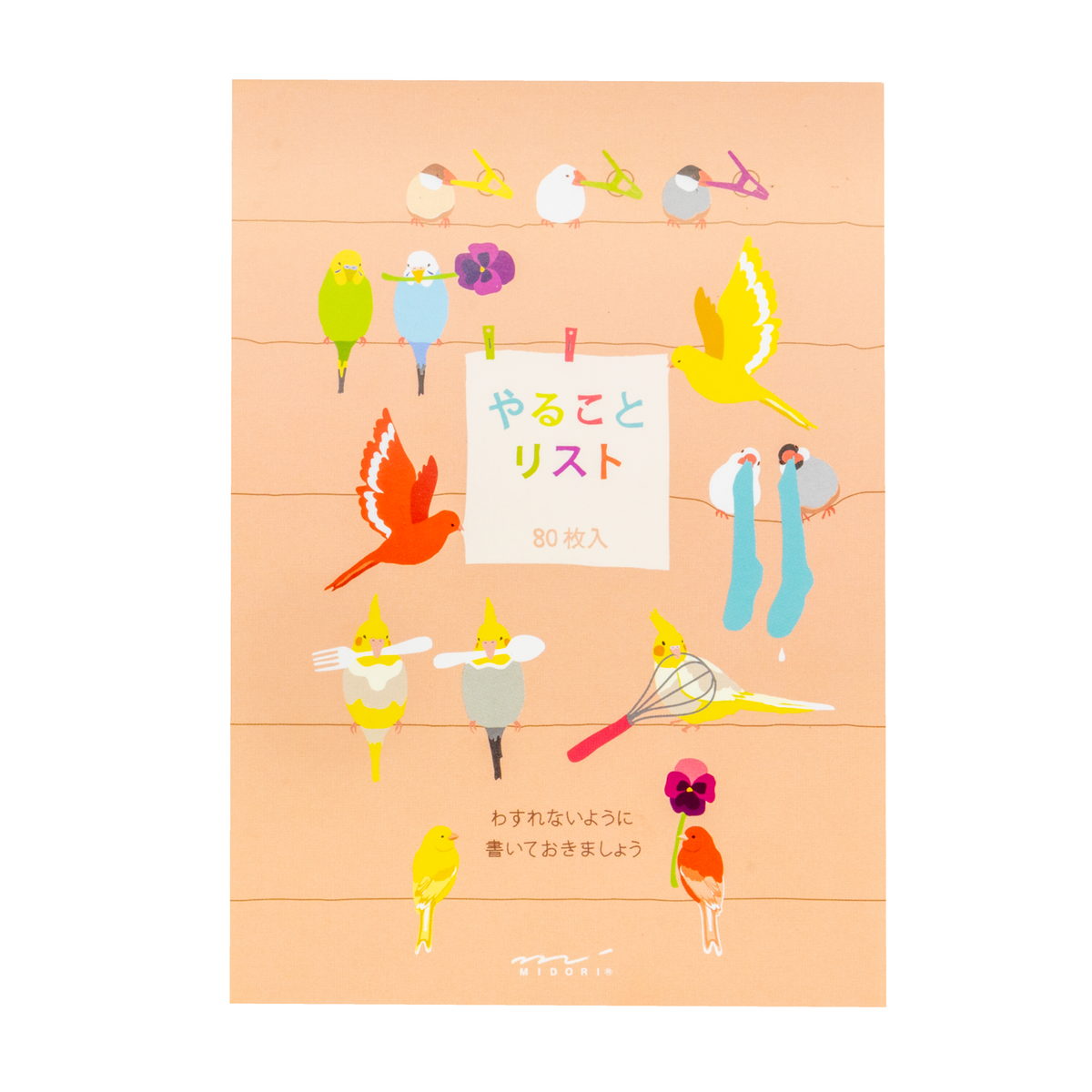 Midori Memo Pad - To Do List - Bird