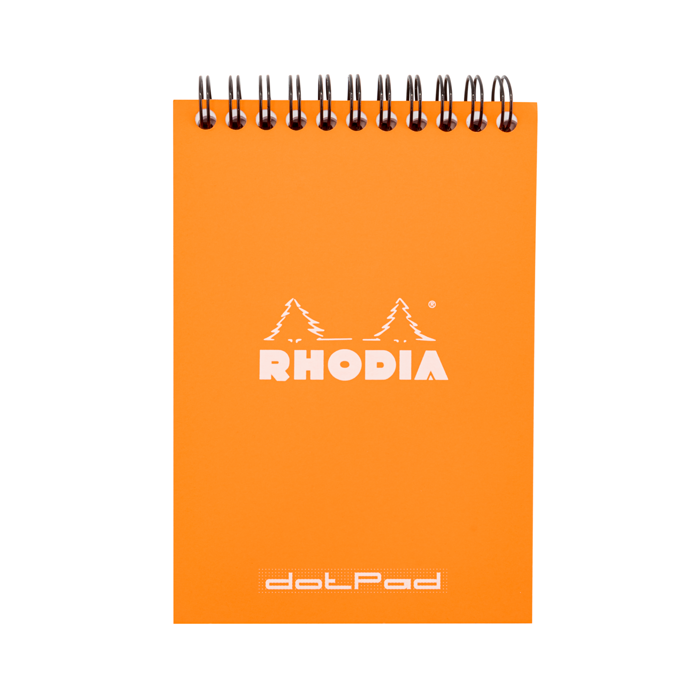 Rhodia #13 Black Top Wirebound Notepad Orange