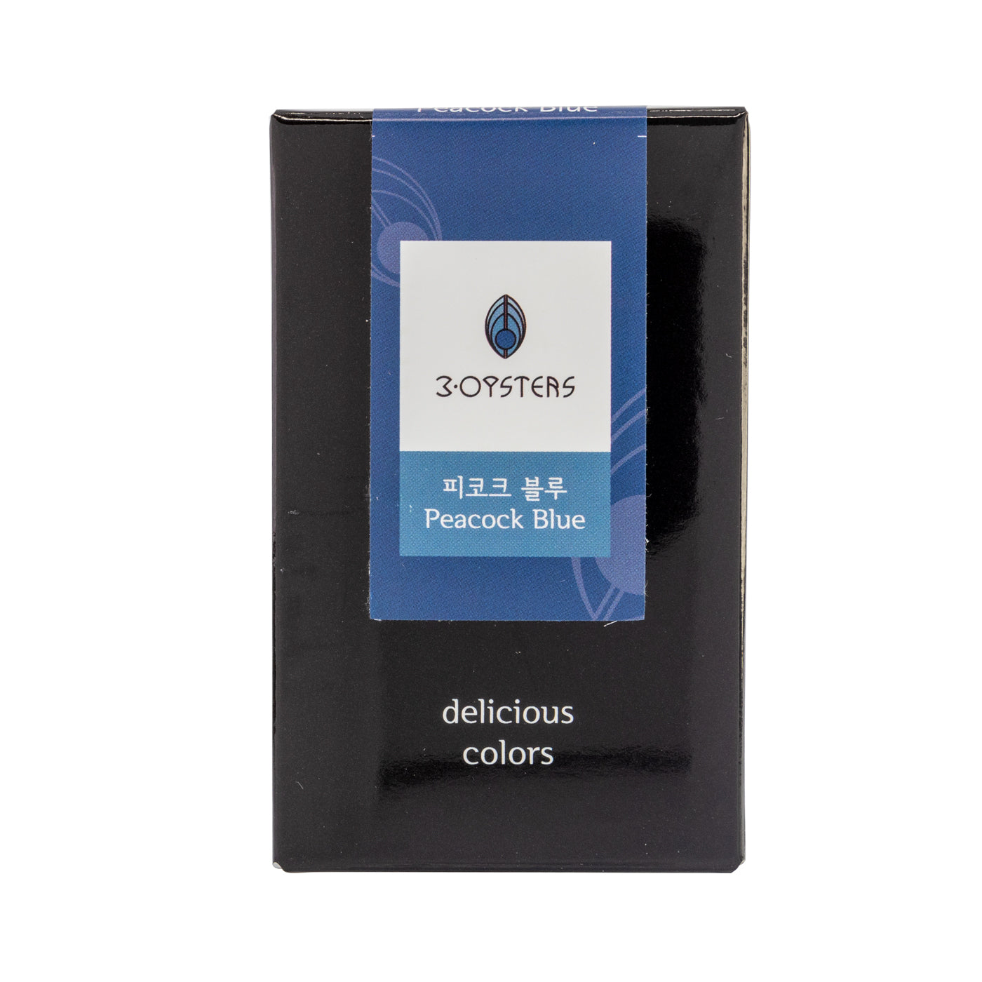 3Oysters ink, made in Seoul, South Korea. these inks are designed for fountain pens. the ink is water based using ionized water and dye-based colors. the colors are rich and deep with low sheen and shading. These inks are for wordsmithing, hand lettering, writing, calligraphy, drawing, and art. Not waterproof