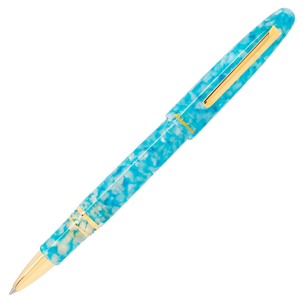 Esterbrook Estie Aqua Turquoise with Gold Trim Rollerball