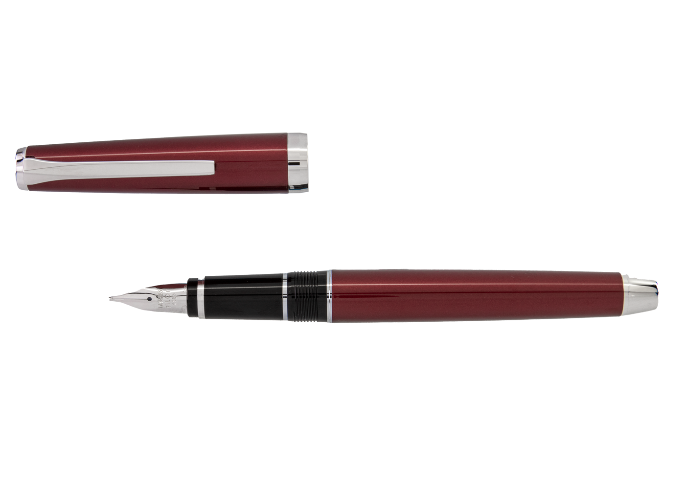 Pilot Metal Falcon Burgundy with Rhodium Trim