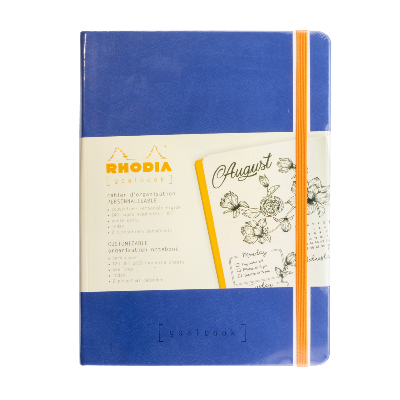 Rhodia Goalbook Dot Grid A5 Hardcover Journal - Sapphire (Ivory Paper)