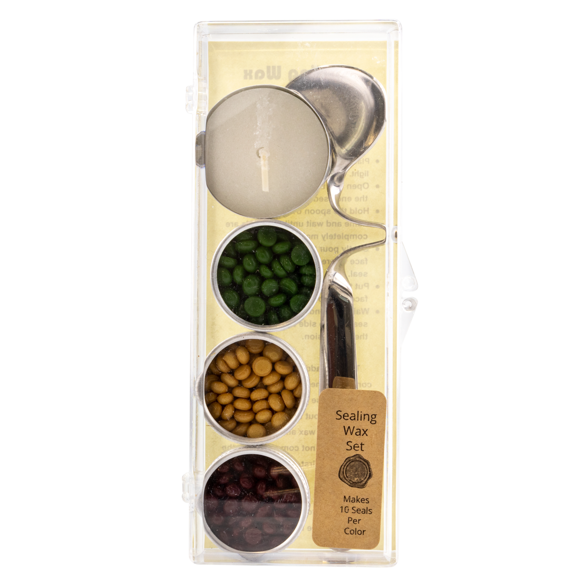 Global Solution Sealing Wax Bead Kit- Gold, Cranberry, and Green