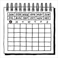 Midori  Paintable Stamp - Pre Inked - Calendar