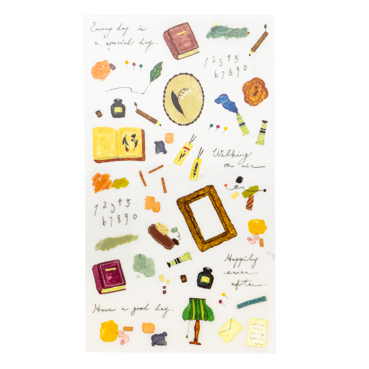 Midori Transfer Stationery Stickers 2588 - Watercolor