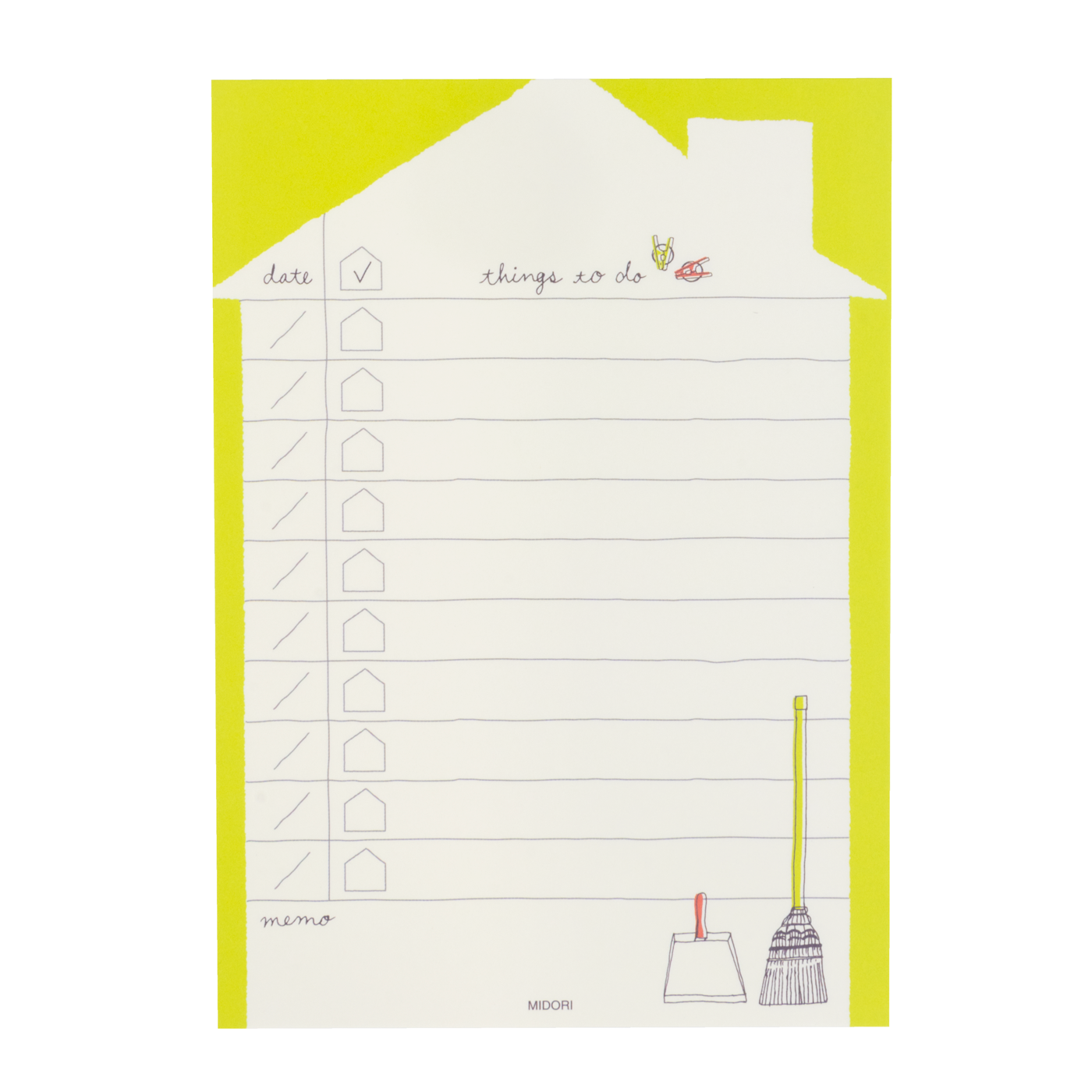 Midori Memo Pad - To Do List Household Items