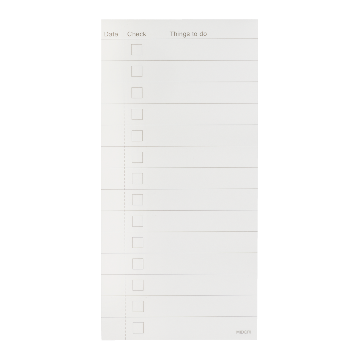 Midori Memo Pad - To Do List Gray