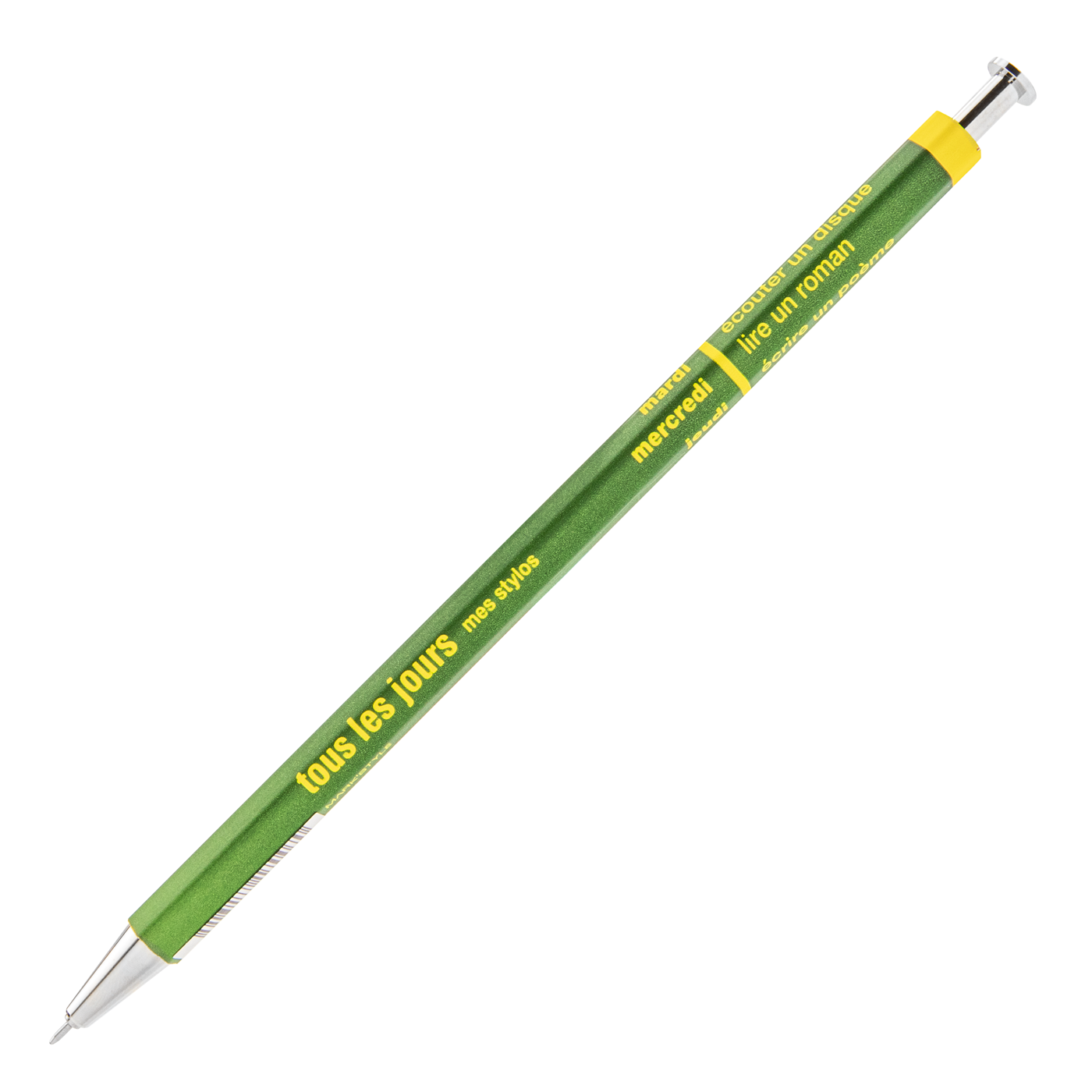 Mark's Inc. Days Wooden 0.5mm Ballpoint Pen- Olive Green