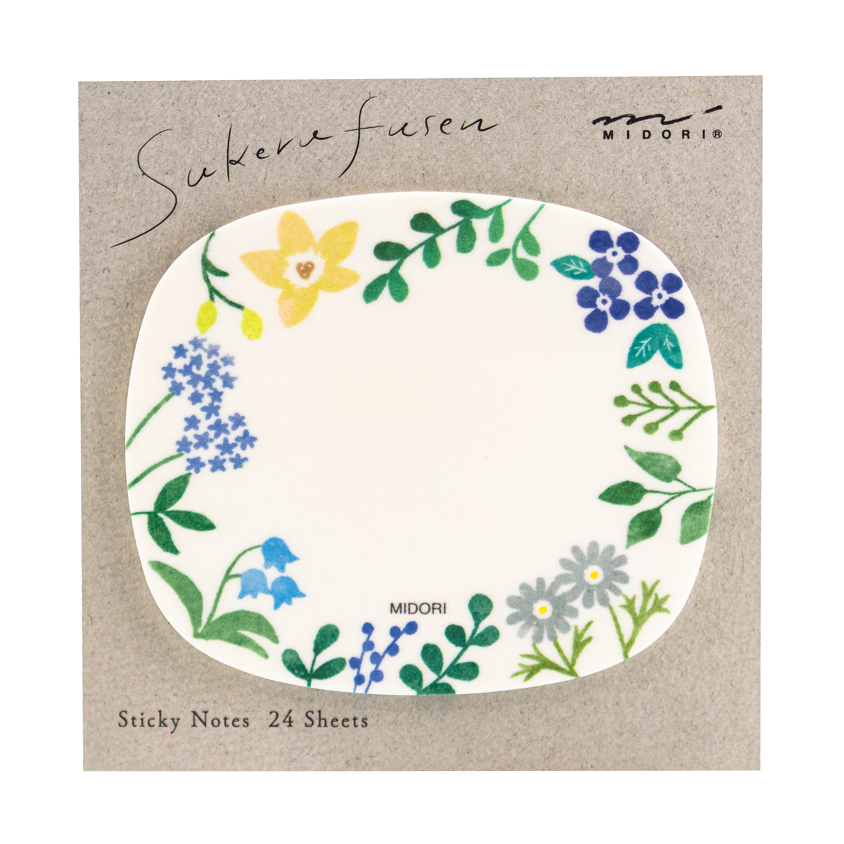 Midori Sticky Note Transparency - Wild Flowers