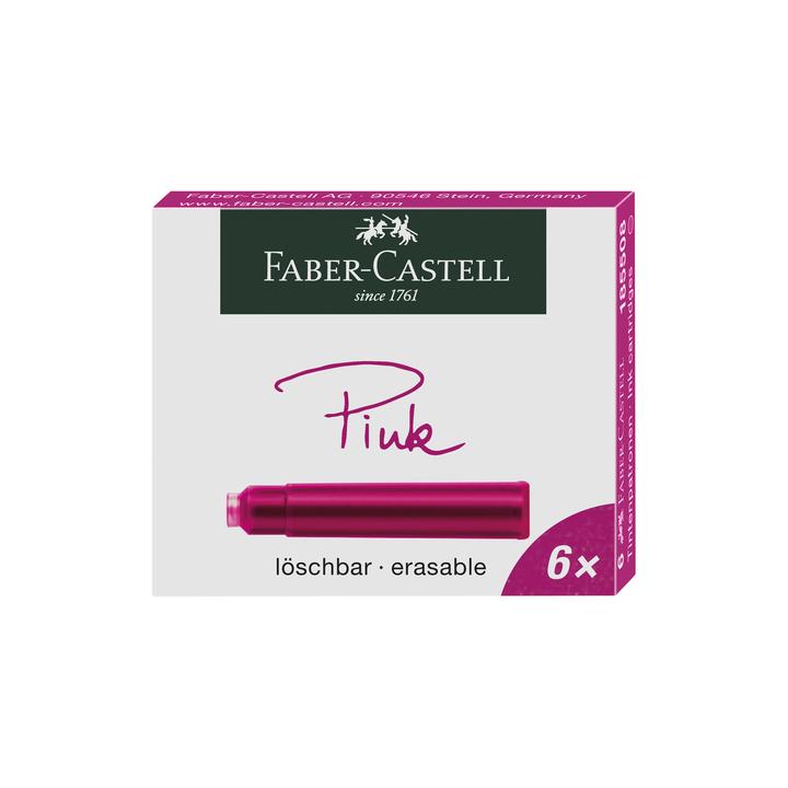 Faber-Castell Pink Cartridges 6 Pack