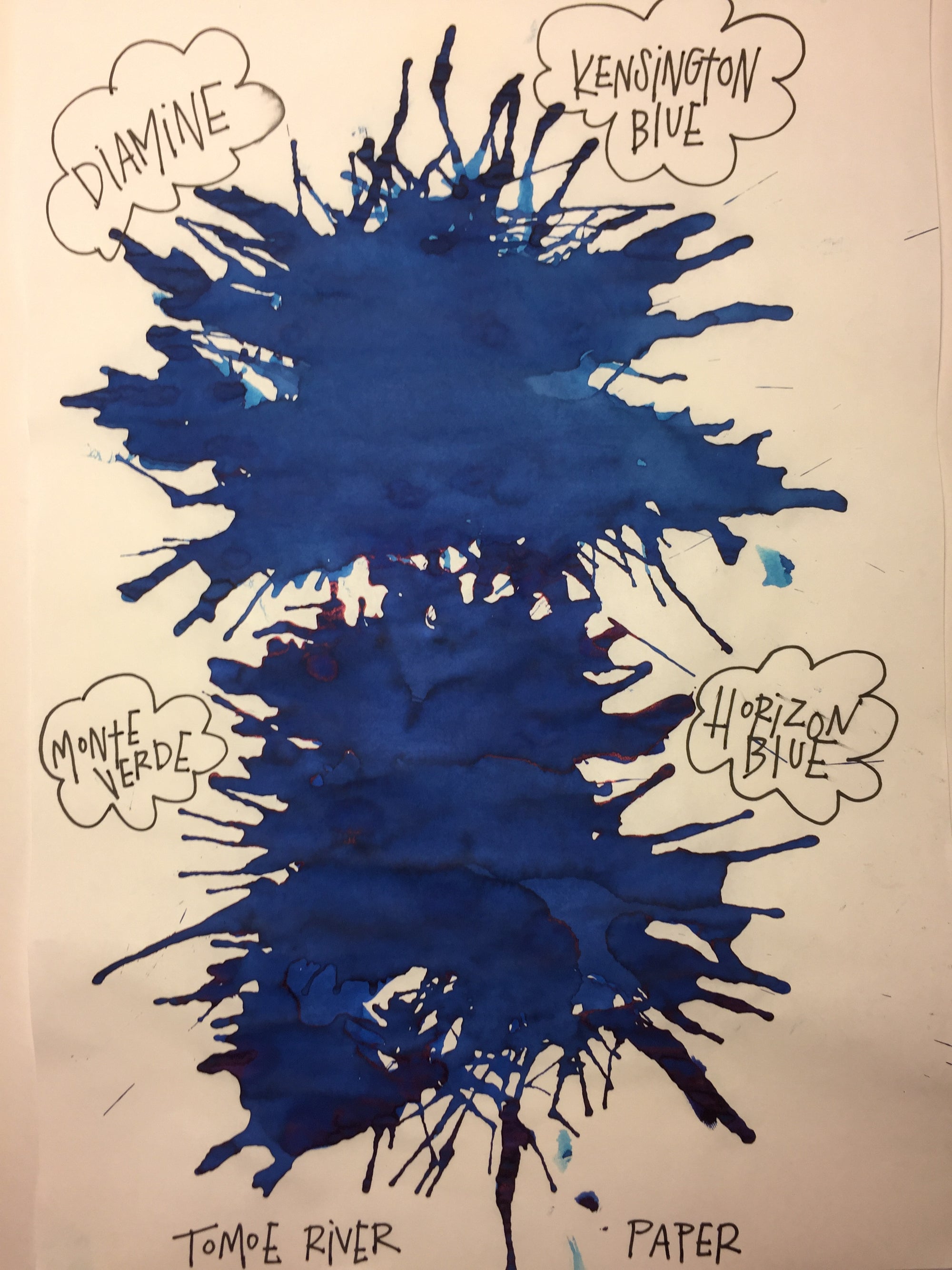 Diamine Kensington Blue & Monteverde Horizon Blue Ink Review