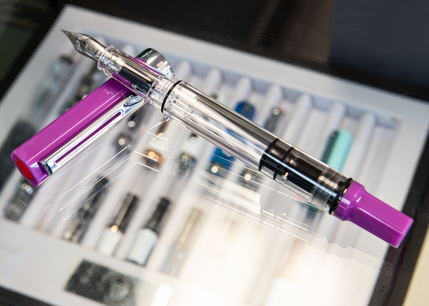 These pens feature a large ink reservoir and piston refill mechanism.  These are well  know to be affordable high quality writing instruments and with their large ink capacity a great pen to start with.  
