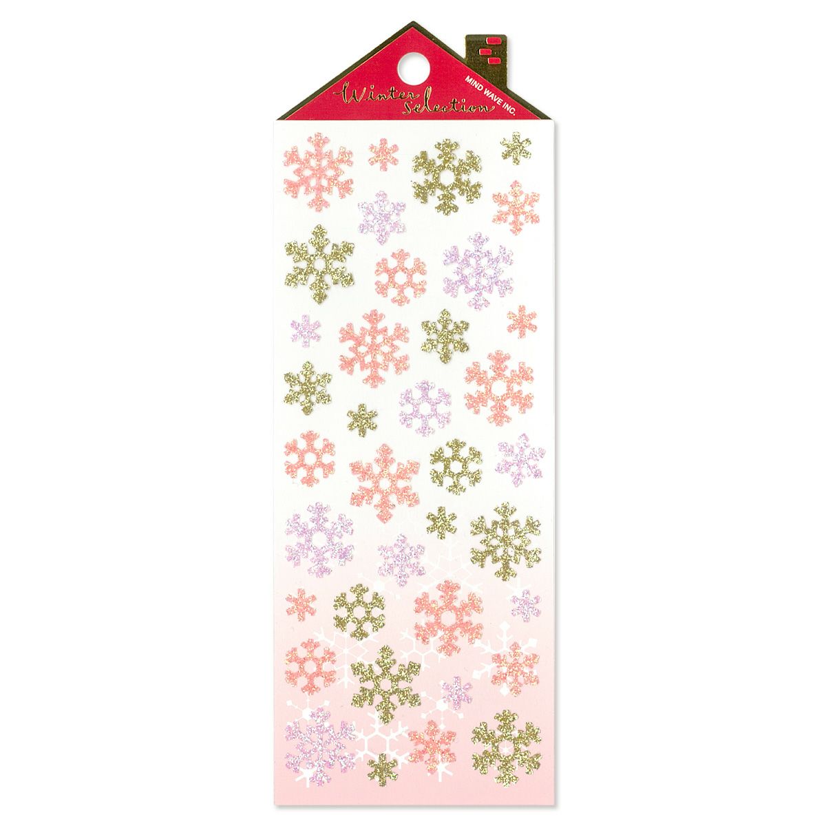 Mind Wave Stickers- Winter Selection Glitter Snowflake Sticker