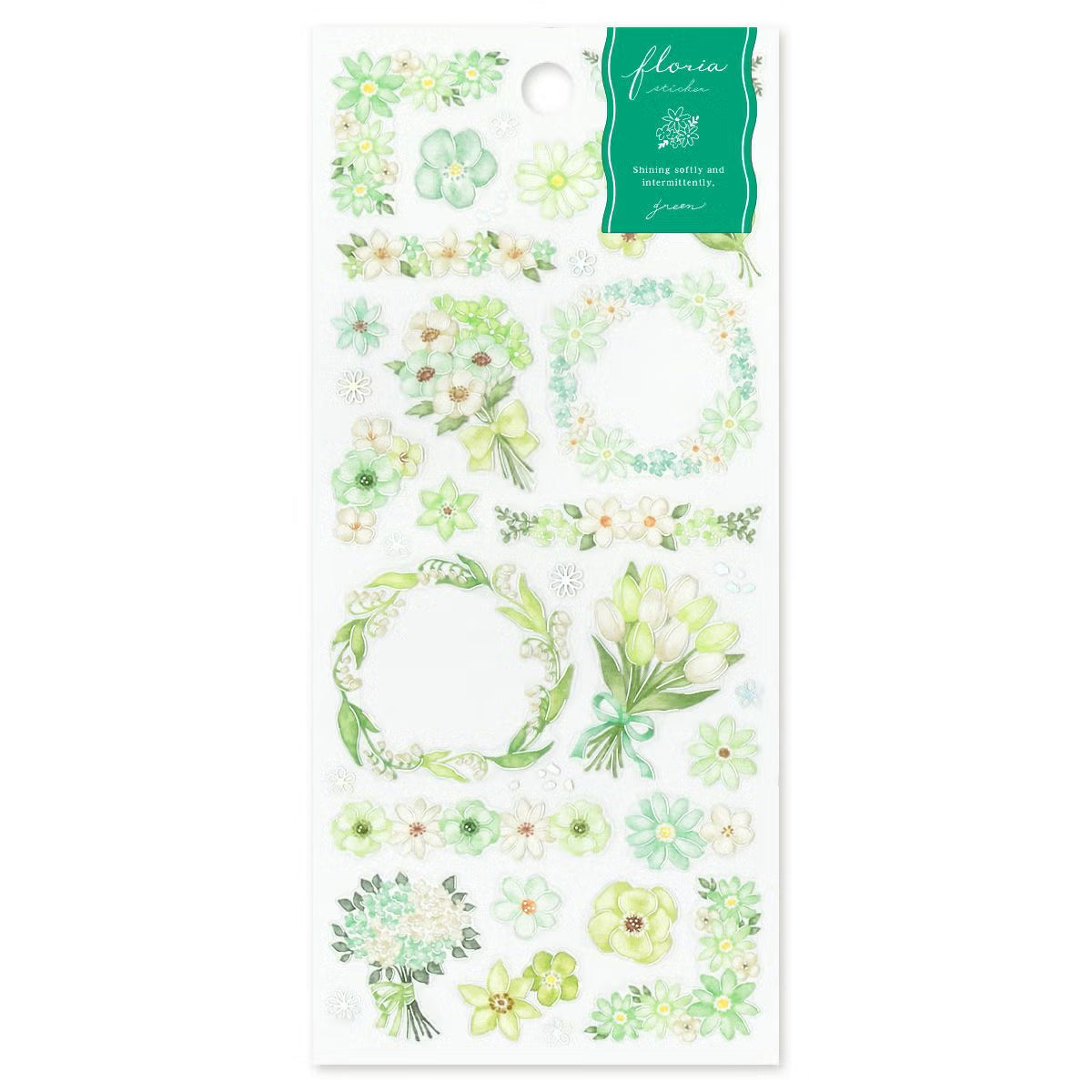 Mind Wave Stickers - Floria Green