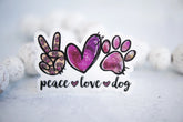 Savannah and James Co - Vinyl Sticker - Peace Love Dog