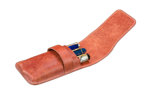 Galen Leather Co. Flap Pen Case for 3 Pens - Aged Copper