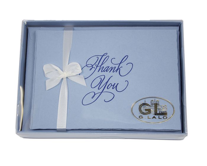 G. Lalo Thank You Gift Box 4 ¼ x 6- Blue