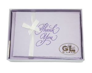 G. Lalo Thank You Gift Box 4 ¼ x 6 - Lavender