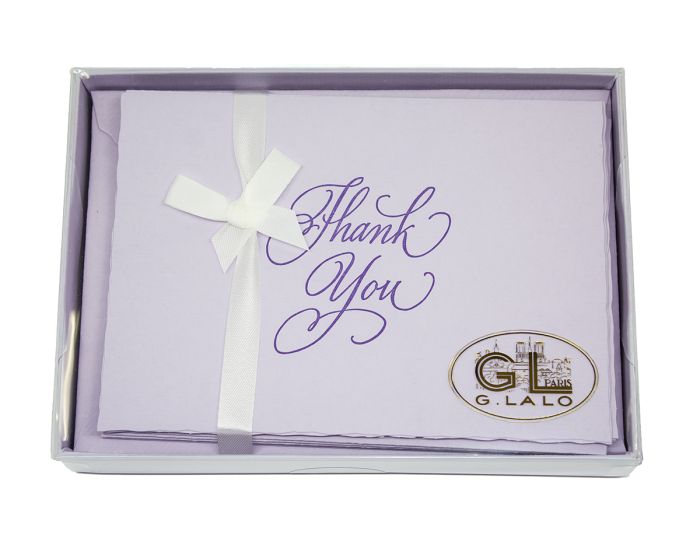 G. Lalo Thank You Gift Box 4 ¼ x 6- Lavender