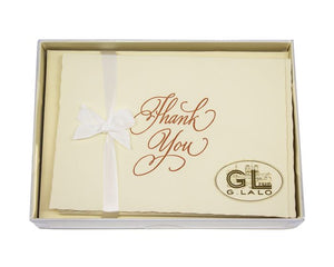 G. Lalo Thank You Gift Box 4 ¼ x 6 - Ivory
