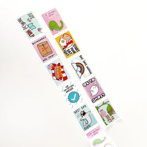Calliope Pencil Factory - Washi tape - 25mm - Tiny Pep Talks Stamp Washi Tape