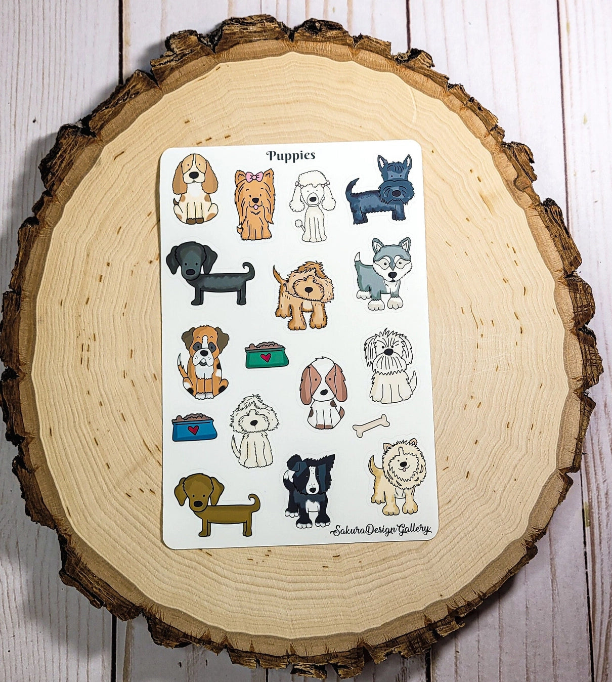 Sakura Design Gallery - Vinyl Stickers - Puppies