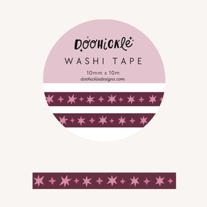 Doohickle Designs - Washi Tape - Magenta Wonky Stars