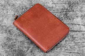 Galen Leather Co. Zippered 5 Slot Pen Case - Aged Copper
