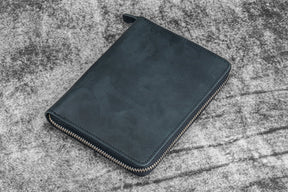 Galen Leather Co. Zippered 5 Slot Pen Case - Crazy Horse Graphite