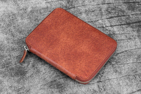Galen Leather Co. Zippered B6 Notebook Folio - Aged Copper