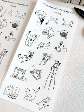Kuboandlucy Stationery Co. - Cat Play Sticker Sheet