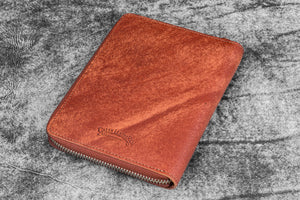 Galen Leather Co. Zippered 5 Slot Pen Case - Aged Copper