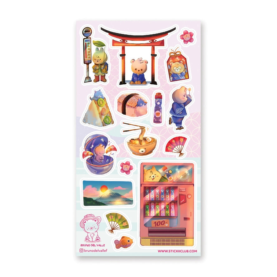 STICKII Sticker Sheet -  Japan Adventures
