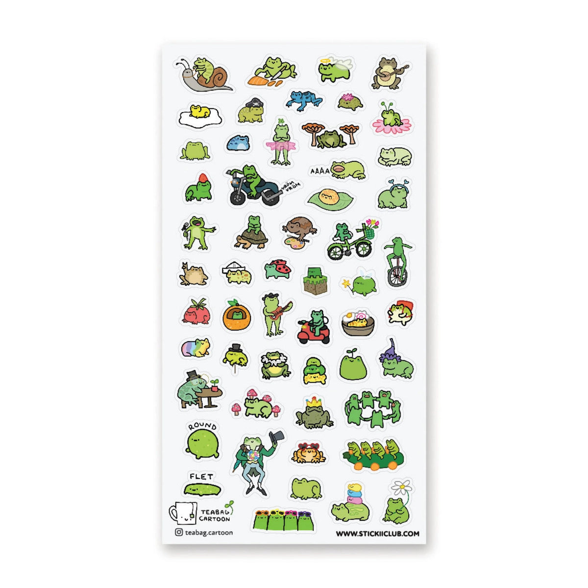 STICKII Sticker Sheet - Little Frogs