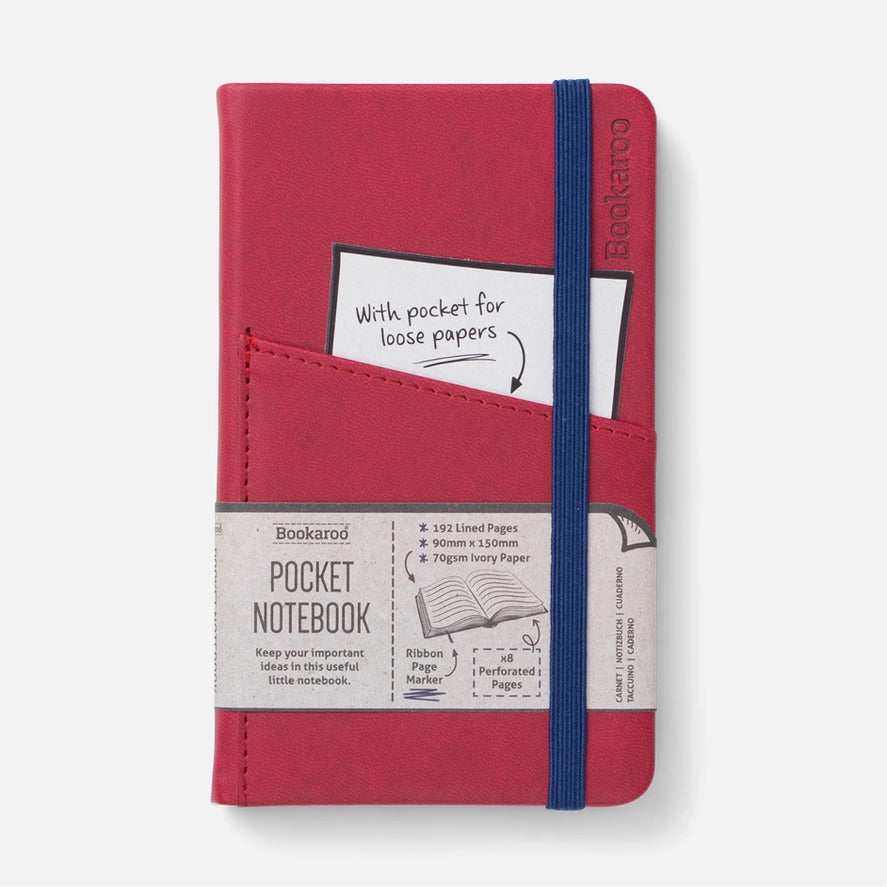 If Bookaroo A6 Pocket Notebook - Dark Red