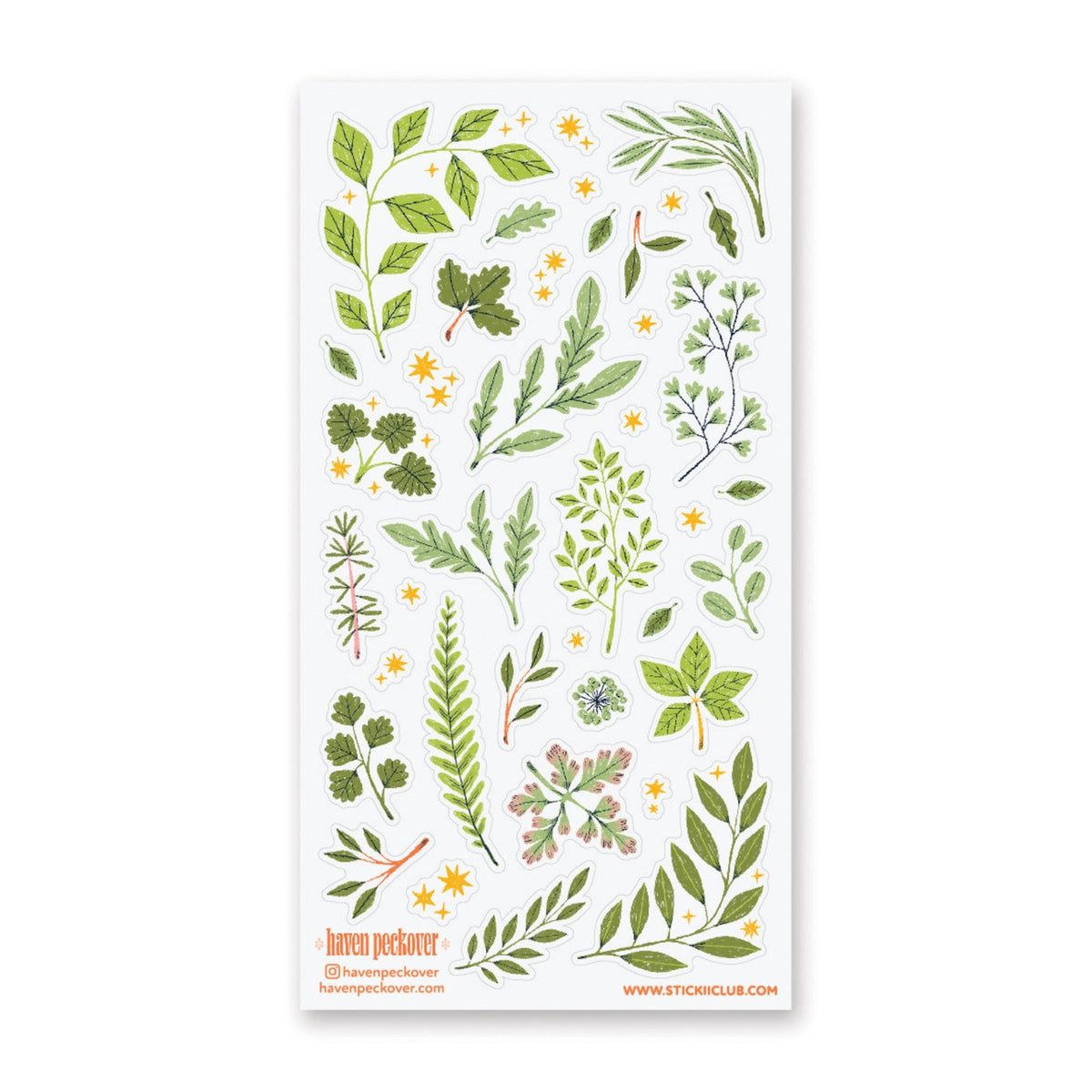 STICKII Sticker Sheet - Lovely Leaves