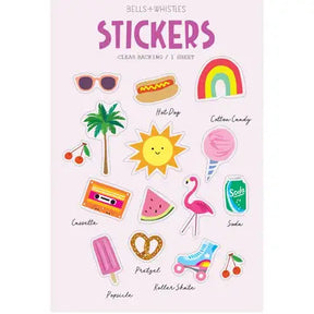 Girl of All Work - Bells & Whistles Stickers Clear Backed  - Summer