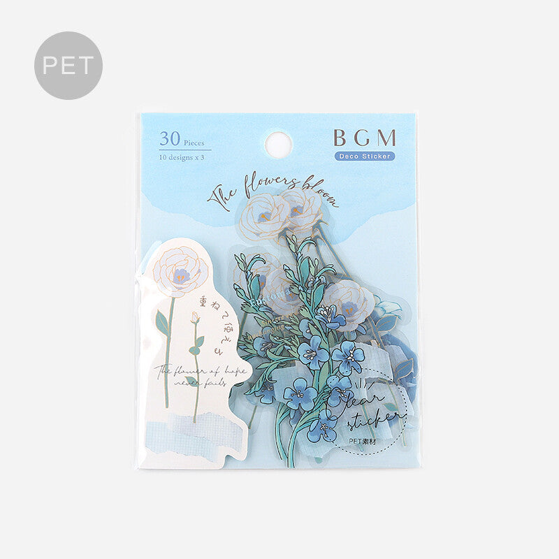 BGM - Deco Sticker - The Flowers Bloom Blue